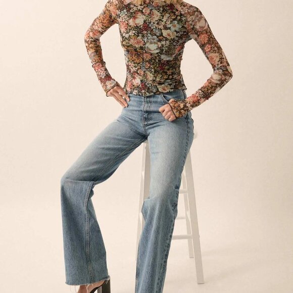 Promesa Vibrant Floral Long Sleeve Top - Picture 3 of 10